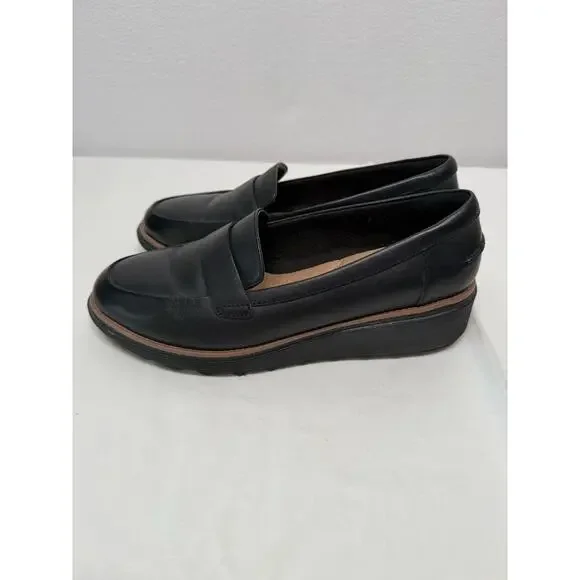 Clarks Collection Sharon Gracie Penny Loafer, Black, Size 9.5 - Picture 2 of 5
